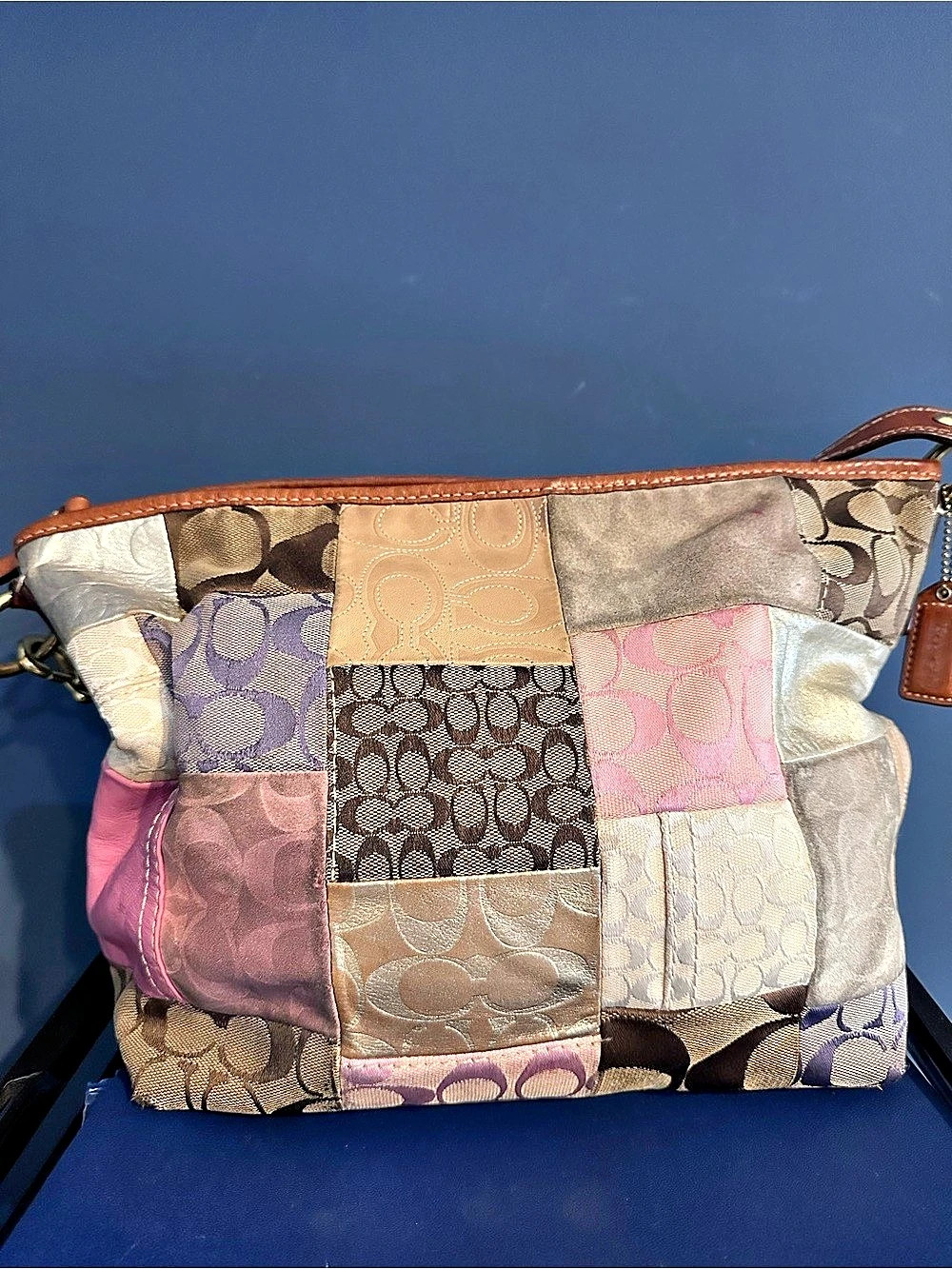 Coach Signature Patchwork Gallery Tote Shoulder Bag Patchwork Shoulder Bag